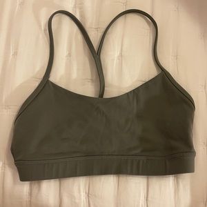 Olive Green Lululemon sports bra, Flow Y Bra